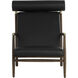 Biko Black Leather Lounge Chair